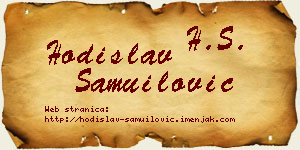 Hodislav Samuilović vizit kartica